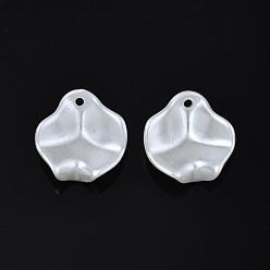 Creamy White ABS Plastic Imitation Pearl Pendants, Twist, Creamy White, 15.5x15x6mm, Hole: 1.2mm, about 1950pcs/500g
