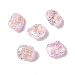 Rosa Claro Cabujones de diamantes de imitación de cristal estilo claro de luna crepitante, señaló hacia atrás, octágono rectángulo, rosa luz, 10x8x4 mm