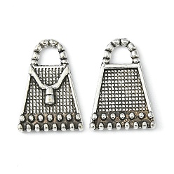 Antique Silver Tibetan Style Alloy Pendants, Lead Free and Cadmium Free, Antique Silver, 16.5x12x2mm, Hole: 3mm