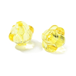 Or Perles acryliques transparentes, lanterne, or, 8.5x10x9.5mm, Trou: 1.5mm, environ1290 pcs / 500 g