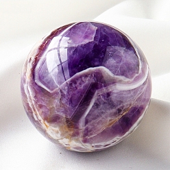 Amatista Bola de cristal de amatista natural, Decoraciones de exhibición de piedras de energía reiki para la curación., meditación, brujería, 40 mm