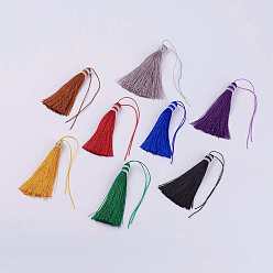 Mixed Color Nylon Thread Tassel Big Pendant Decorations, Mixed Color, 100x10mm