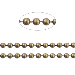 Antique Bronze Brass Ball Chains, Faceted, Long-Lasting Plated, Soldered, with Spool, Cadmium Free & Nickel Free & Lead Free, Antique Bronze, 1.2mm, about 301.83 Feet(92m)/roll