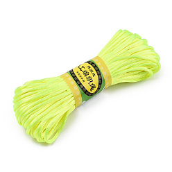 Зелено-Желтый Атласный шнур из полиэстера, для китайского вязания, изготовление ювелирных изделий, зеленый желтый, 2 мм, около 21.87 ярдов (20 м) / пачка, 6 расслоения / мешок