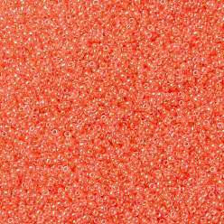(803) Luminous Neon Salmon Toho perles de rocaille rondes, perles de rocaille japonais, (803) saumon néon lumineux, 11/0, 2.2mm, Trou: 0.8mm, environ5555 pcs / 50 g