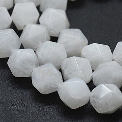 Rainbow Moonstone Natural Rainbow Moonstone Beads Strands, Faceted, Round, Star Cut Round Beads, 7~8mm, Hole: 1.2mm, about 46pcs/strand, 15.55 inch(39.5cm)