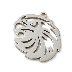 Stainless Steel Color 201 Stainless Steel Pendants, Laser Cut, Eagle, Stainless Steel Color, 17x17x1mm, Hole: 1.2mm