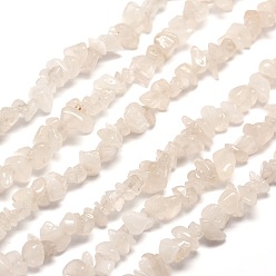 Cristal de Quartz Quartz naturel perles de puce de cristal brins, perles de cristal de roche, 5~8x5~8mm, Trou: 1mm, environ 31.5 pouce