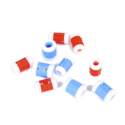 Color al azar Contador de filas de marcador de punto de ganchillo de tejido de plástico, contador digital de dedo, color al azar, 1.7x2.3 cm