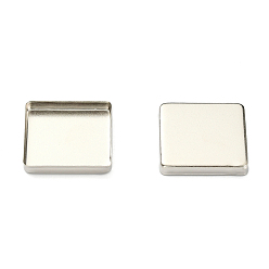 Platinum Empty Tinplate Palette Pans, Eyeshadow Palettes, for Cosmetic Palettes, Square, Platinum, 28x28x3.5mm
