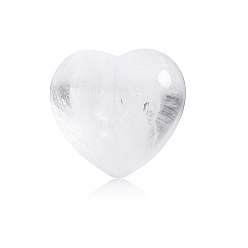 Cristal de Quartz Pierres de guérison en cristal de quartz naturel, coeur amour pierres, pierres de poche pour l'équilibrage du reiki, cœur, 15x15x10mm