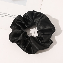 Noir Accessoires de cheveux élastiques en satin, pour les filles ou les femmes, chouchou / élastiques à cheveux chouchous, noir, 120mm