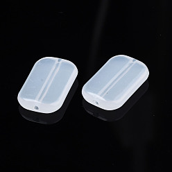 Clair Perles acryliques transparentes, rectangle, clair, 22x14.5x5mm, Trou: 1.6mm, environ390 pcs / 500 g