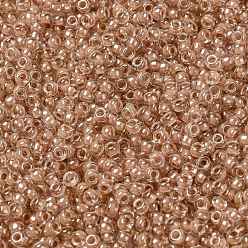(RRHB277) Honey Beige Lined Crystal Миюки круглые бусины рокайль, японский бисер, (RRHB 277) Кристалл на подкладке медово-бежевого цвета, 8/0, 3 мм, отверстие : 1 мм, Около 2111~2277 шт / 50 г