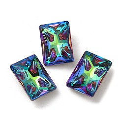 Sphinx Glass Rhinestone Cabochons, Point Back & Back Plated, Faceted, Rectangle, Sphinx, 18x13x6mm