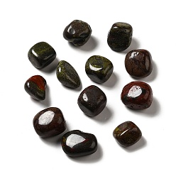 Bloodstone Natural Bloodstone Beads, Tumbled Stone, Healing Stones, for Reiki Healing Crystals Chakra Balancing, Vase Filler Gems, No Hole/Undrilled, Nuggets, 17~30x15~27x8~22mm