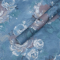 Стально-синий Крафт-бумаги, букет цветов оберточная бумага, свадебное оформление, цветочным узором, стальной синий, 590x520 мм, 10 простыни / мешок