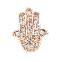 Light Gold Alloy Hamsa Hand Watch Band Studs, Metal Nails for Watch Loops Accesssories, Light Gold, 1.5x1.25x0.65cm