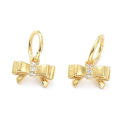 Real 18K Gold Plated Brass Micro Pave Clear Cubic Zirconia Charms, with Jump Ring, Long-Lasting Plated, Bowknot, Real 18K Gold Plated, 9x13x4mm, Jump Ring: 10x1.2mm, 7.5mm Inner Diameter