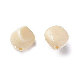 Pêche Perles acryliques opaques, nuggets, peachpuff, 15.5x14x11mm, Trou: 1.8mm, environ380 pcs / 500 g
