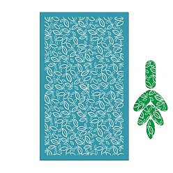 Hoja Plantilla de serigrafía de poliéster rectangular, para pintar sobre madera, tela de camiseta de decoración de bricolaje, hoja, 15x9 cm