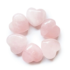 Quartz Rose Pierres de guérison en quartz rose naturel, coeur amour pierres, pierres de poche pour l'équilibrage du reiki, 30x30x15mm