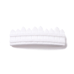 Blanc Cabochons en résine opaque, clôture, blanc, 15.5x45.5x7.5mm