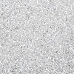 (161) Transparent AB Crystal Toho perles de rocaille rondes, perles de rocaille japonais, (161) cristal transparent ab, 8/0, 3mm, Trou: 1mm, environ1110 pcs / 50 g