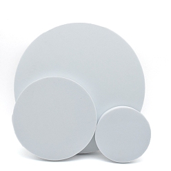 White 3Pcs EVA Foam Jewelry Display Pedestals for Jewellery Display, Photography Props, Flat Round, White, 10~25cm
