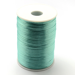 Light Sea Green Polyester Cord, Light Sea Green, 2mm, about 80yards/roll(73.152m/roll)