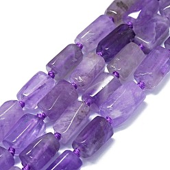 Amethyst Natural Amethyst Beads Strands, Nuggets, 11~14x6~8mm, Hole: 0.9mm, about 28~32pcs/strand, 15.75''(40cm)