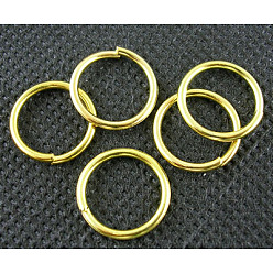 Golden Iron Jump Rings, Open Jump Rings, Cadmium Free & Lead Free, Golden Color, 16x1.4mm, Inner Diameter: 13.2mm, about 1620pcs/1000g