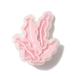 Pink Pinces à cheveux en alligator acrylique avec algues sur le thème de l'océan, accessoires de cheveux pour filles femmes, rose, 53x42.5x13mm