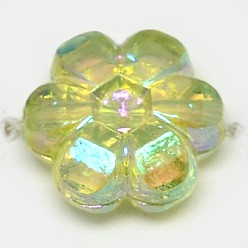 Yellow Green Eco-Friendly Transparent Acrylic Beads, Rice, AB Color, Yellow Green, 6x3mm, Hole: 1mm, about 19500pcs/500g