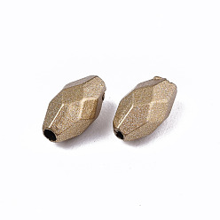Dark Goldenrod Opaque Acrylic Beads, Faceted, Oval, Dark Goldenrod, 7.5x4mm, Hole: 1.2mm, about 8500pcs/500g