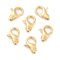 Real 18K Gold Plated Brass Lobster Claw Clasps, Long-Lasting Plated, Lead Free & Nickel Free & Cadmium Free, Real 18K Gold Plated, 19x12.5x4.5mm, Hole: 2.1x2.4mm