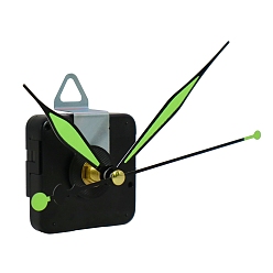 Зеленый Пластиковый часовой механизм с длинным валом, с алюминиевой стрелкой, чёрные, 56x56x16 мм, точка: 63~90 мм