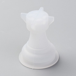 Blanc Moule en silicone d'échecs, jeux de famille moules de coulée en résine époxy, pour bricolage enfants jeu de table adulte, tour, blanc, 39x32mm, diamètre intérieur: 22 mm