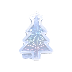 Белый DIY рождественская елка подвеска пищевые силиконовые формы, формы для литья смолы, для уф-смолы, изготовление ювелирных изделий из эпоксидной смолы, белые, 80x56x9 мм