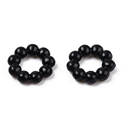 Electrophoresis Black Perles d'espacement en alliage de style tibétain de placage de crémaillère, sans cadmium et sans plomb, donut, électrophorèse noir, 11x3mm, Trou: 5mm