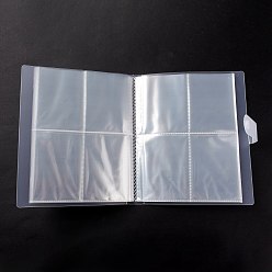 Clear Transparent Jewelry Organizer Storage Books, Jewelry Storage Album with 50Pcs Zip Lock Bags, Holder for Rings Earring Necklaces Bracelets, Rectangle with 160Pcs Grids, Clear, Book: 20x15.6x2.5cm