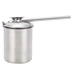 Stainless Steel Color Stainless Steel Blowing Glaze Pot, for Painting on The Ceramic Pottery & Ceramics Tools, Stainless Steel Color, 110x170x79mm, Capacity: 300ml