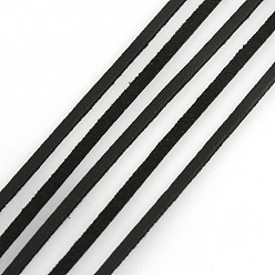 Noir Fil de daim, cordon suede, dentelle de faux suède, de simili cuir, noir, 3x1mm, 100 yards / rouleau (300 pieds / rouleau)