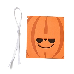Sandy Brown Halloween Cartoon Cardboard Candy Boxes, with Silk Ribbon, Triangle Snake Gift Box, for Halloween Party Supplies, Sandy Brown, 9.4x8.4x8cm