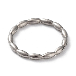 Color de Acero Inoxidable 201 de acero inoxidable que une los anillos, anillo redondo, color acero inoxidable, 20.5x2 mm, diámetro interior: 17.4 mm