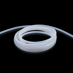 Белый Силиконовые шнур, круглые, белые, 6000x8 мм, внутренний диаметр: 5 мм