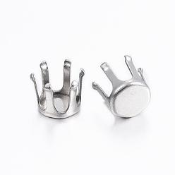 Stainless Steel Color 304 Stainless Steel Rhinestone Claw Settings, Stainless Steel Color, Fit for 6mm Rhinestone, 5.5x7mm