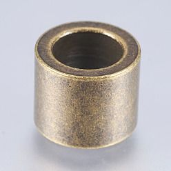 Antique Bronze 304 Stainless Steel Beads, Large Hole Beads, Column, Antique Bronze, 10x8mm, Hole: 6.5mm