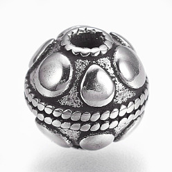 Antique Silver 304 Stainless Steel Beads, Rondelle, Antique Silver, 9x8.5mm, Hole: 2mm