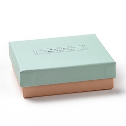 Аквамарин Украшения специально для вас картонные коробки для браслетов, с черной губкой, для ювелирной подарочной упаковки, квадратный, аквамарин, 9x9x2.8 см